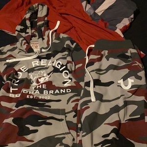 Camo true religion sweat suit